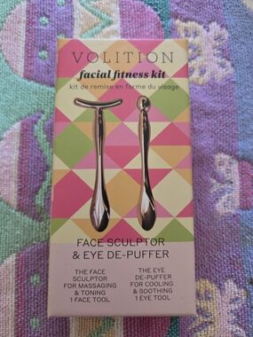Volition Facial Fitness Kit - Gold Face Sculptor & Eye De-Puffer